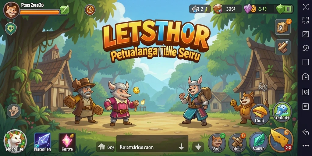 Tampilan gameplay LETSTHOR yang menarik dalam mode Idle.