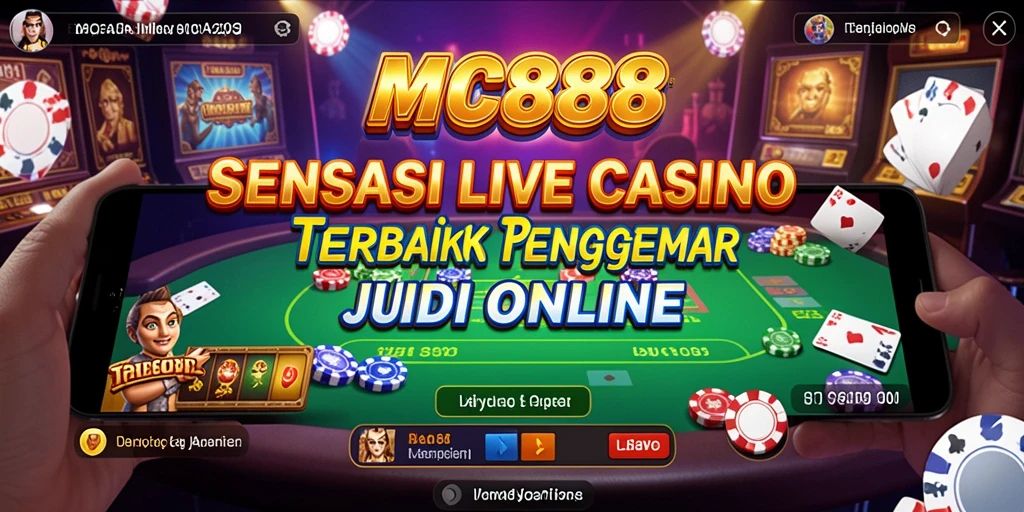 Screenshot gameplay MC888 yang menunjukkan interaksi dealer dan pemain di Live Casino.