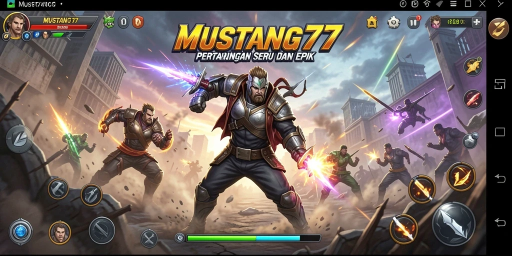 Tampilan dinamis dan menarik dari pertarungan MUSTANG77.